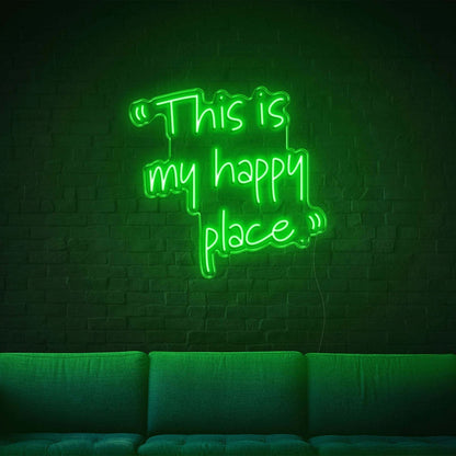 This Is My Happy Place Led Neon Sign Bedroom Wall Art - Shineneon