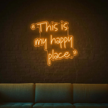 This Is My Happy Place Led Neon Sign Bedroom Wall Art - Shineneon