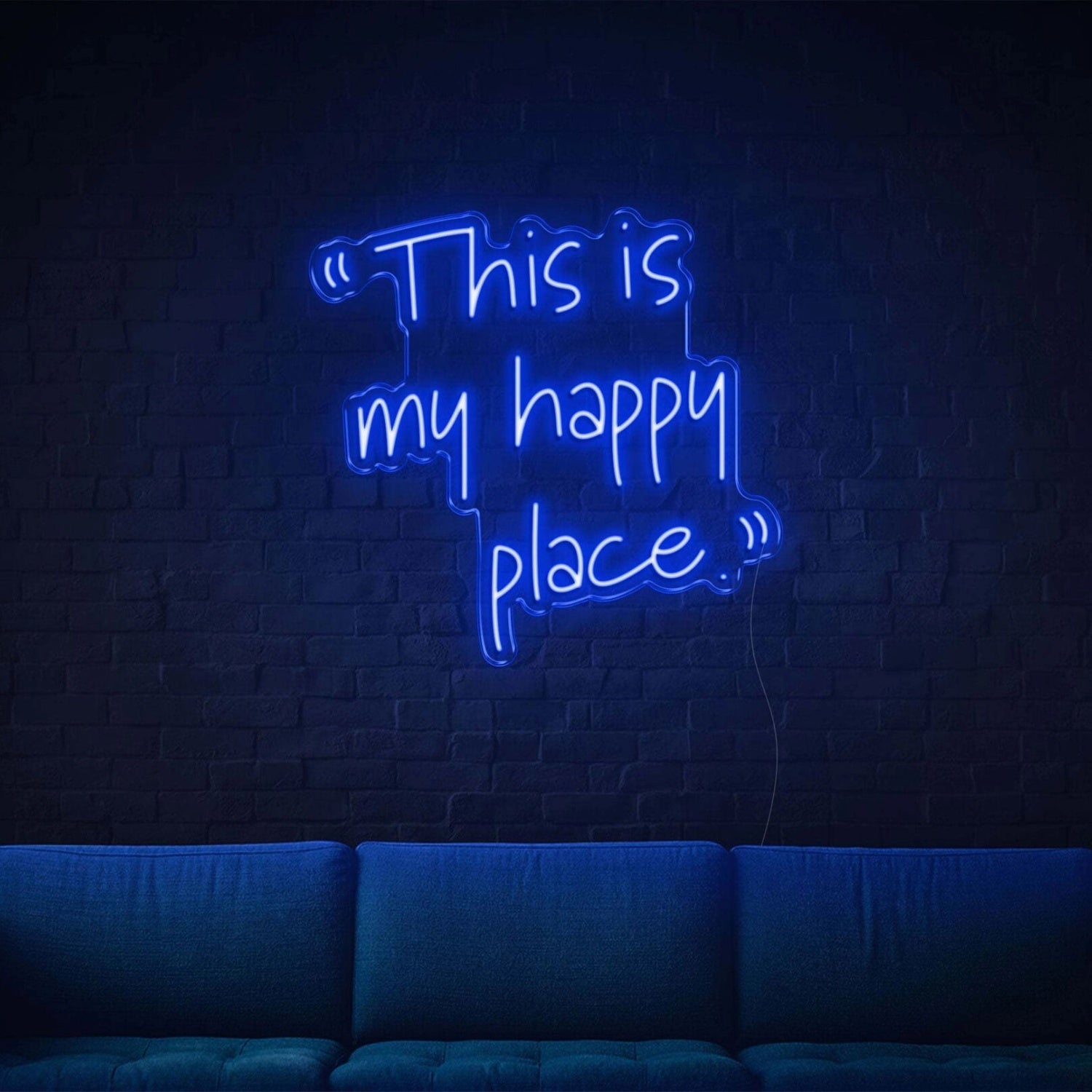 This Is My Happy Place Led Neon Sign Bedroom Wall Art - Shineneon