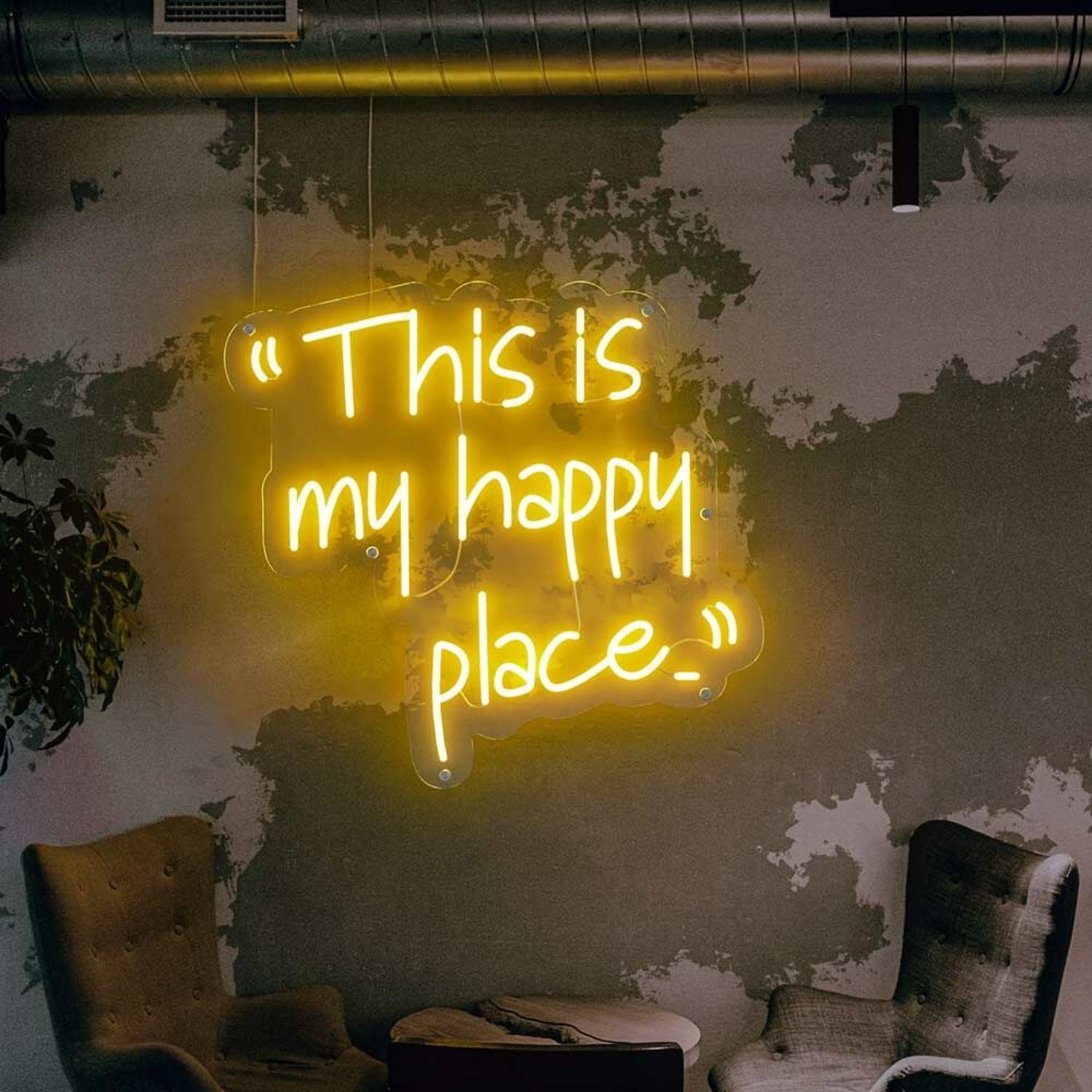 This Is My Happy Place Led Neon Sign For Cozy And Positive Spaces | Shineneon