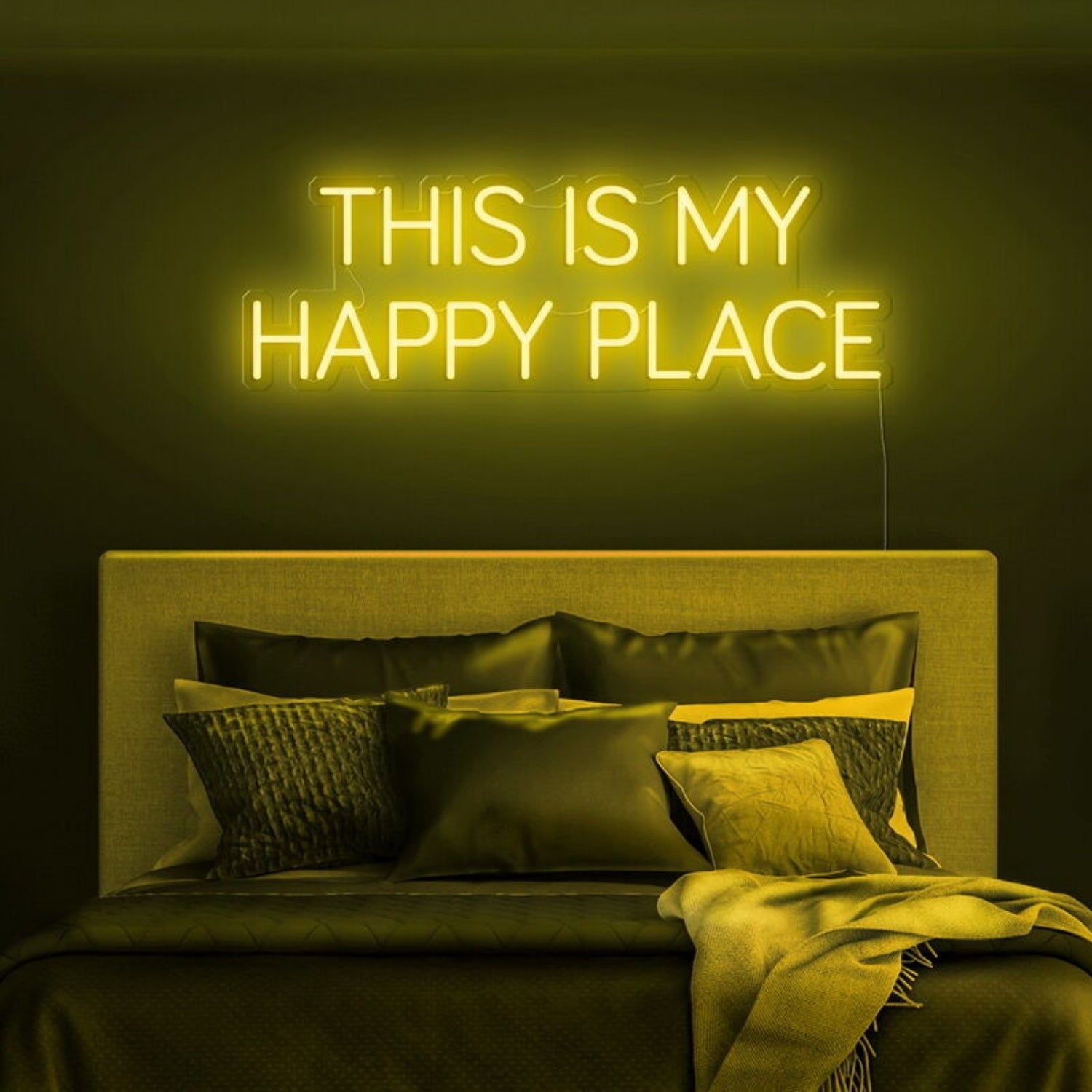 This Is My Happy Place Led Neon Sign Fpersonal And Cozy Spaces - Shineneon