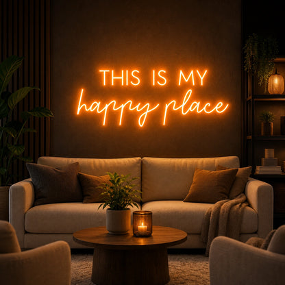 This Is My Happy Place LED Neon Sign Garage Man Cave Neon Sign high-converting product image