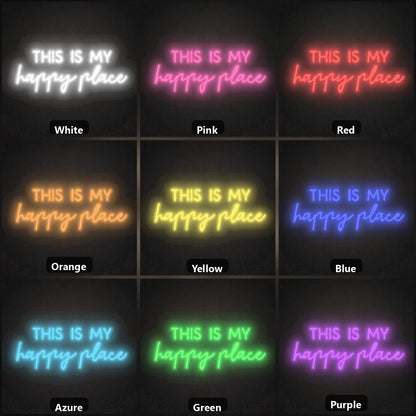 This Is My Happy Place LED Neon Sign Garage Man Cave Neon Sign - Shineneon