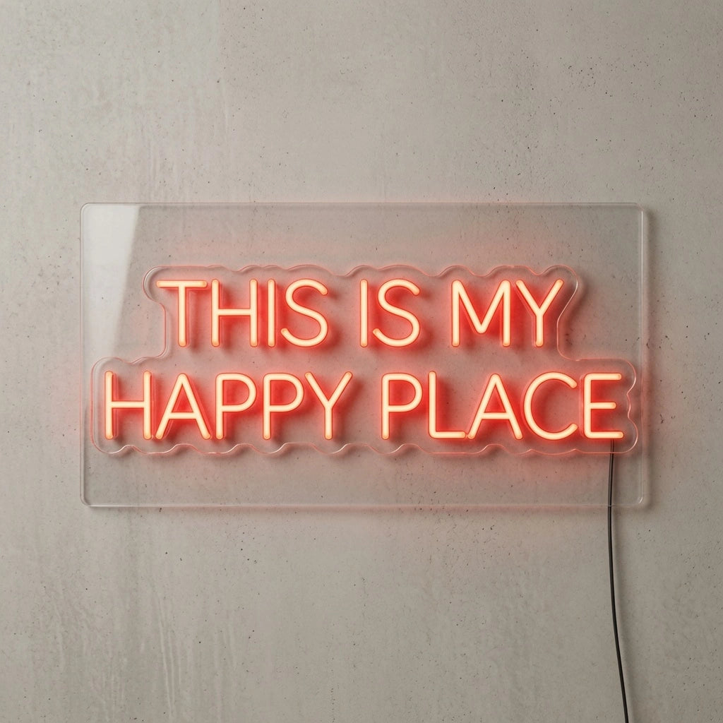 This Is My Happy Place LED Neon Sign Wall Decor - 01 Original Product Image