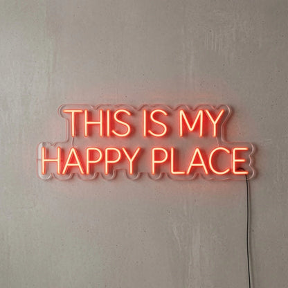 This Is My Happy Place LED Neon Sign Wall Decor - 04 Size Image