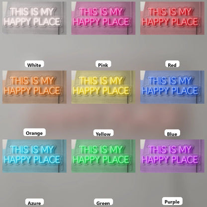 This Is My Happy Place LED Neon Sign Wall Decor - Shineneon