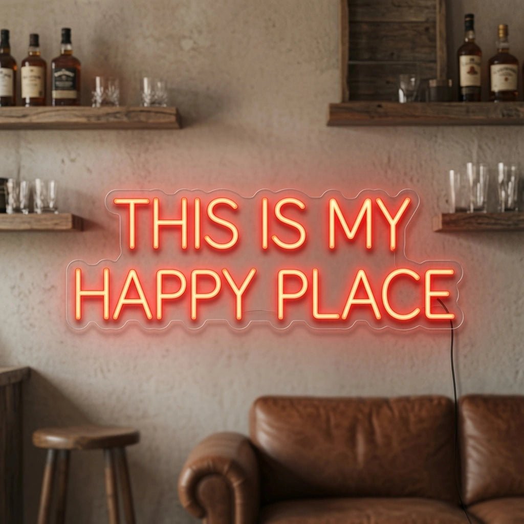 This Is My Happy Place LED Neon Sign Wall Decor - Shineneon