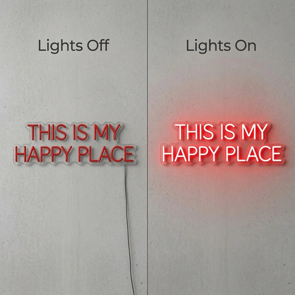 This Is My Happy Place LED Neon Sign Wall Decor - Shineneon