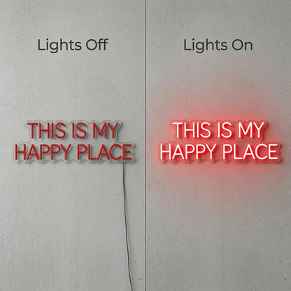 This Is My Happy Place LED Neon Sign Wall Decor - Shineneon