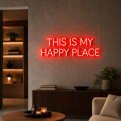 This Is My Happy Place LED Neon Sign Wall Neon Sign - 04 Size Image