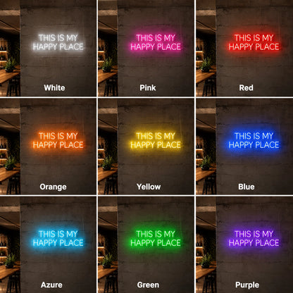 This Is My Happy Place LED Neon Sign Wall Neon Sign - 05 Color Grid