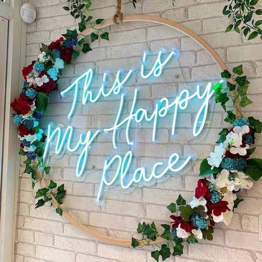 This Is My Happy Place Led Sign Business Neon Sign Wall Decor