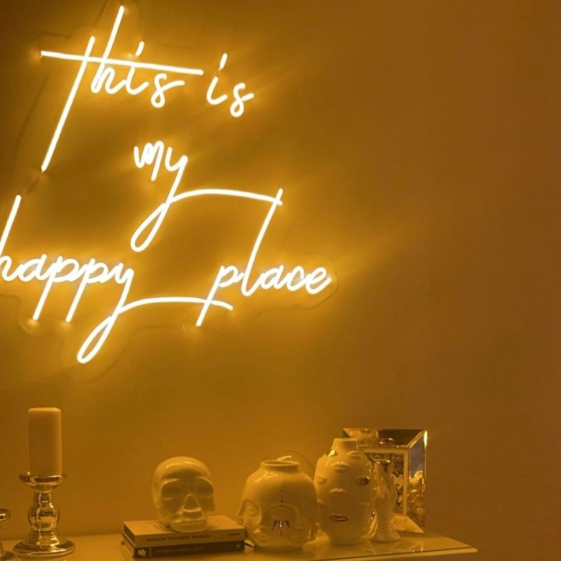 This Is My Happy Place Led Sign Business Neon Signs Wall Art