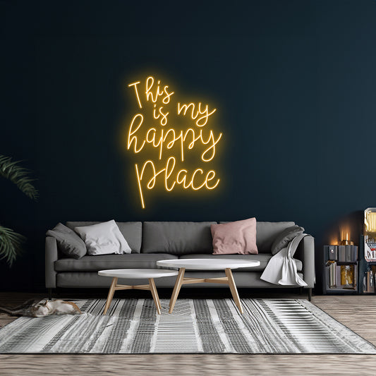 This Is My Happy Place Led Sign Wall Decor