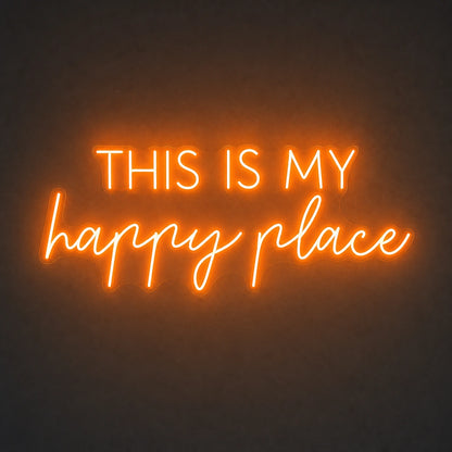 This Is My Happy Place Man Cave LED Neon Sign main product image