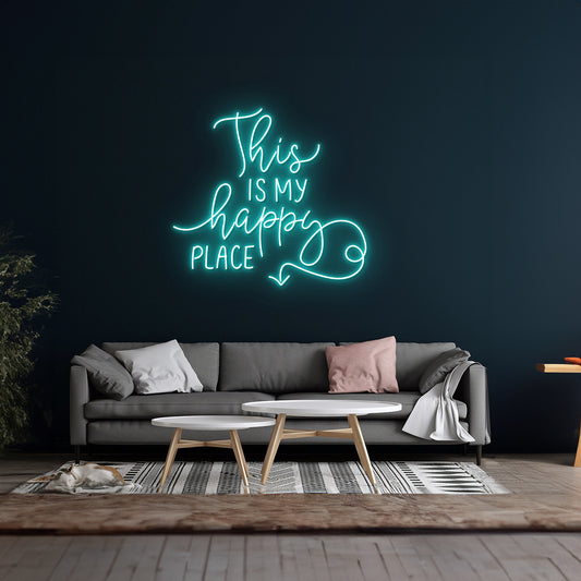 This Is My Happy Place Neon Sign Wall Decor