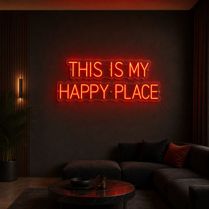 This Is My Happy Place Room Decor LED Neon Sign size image
