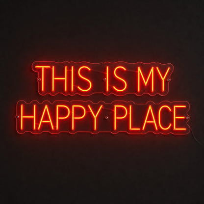This Is My Happy Place Room Decor LED Neon Sign main product image