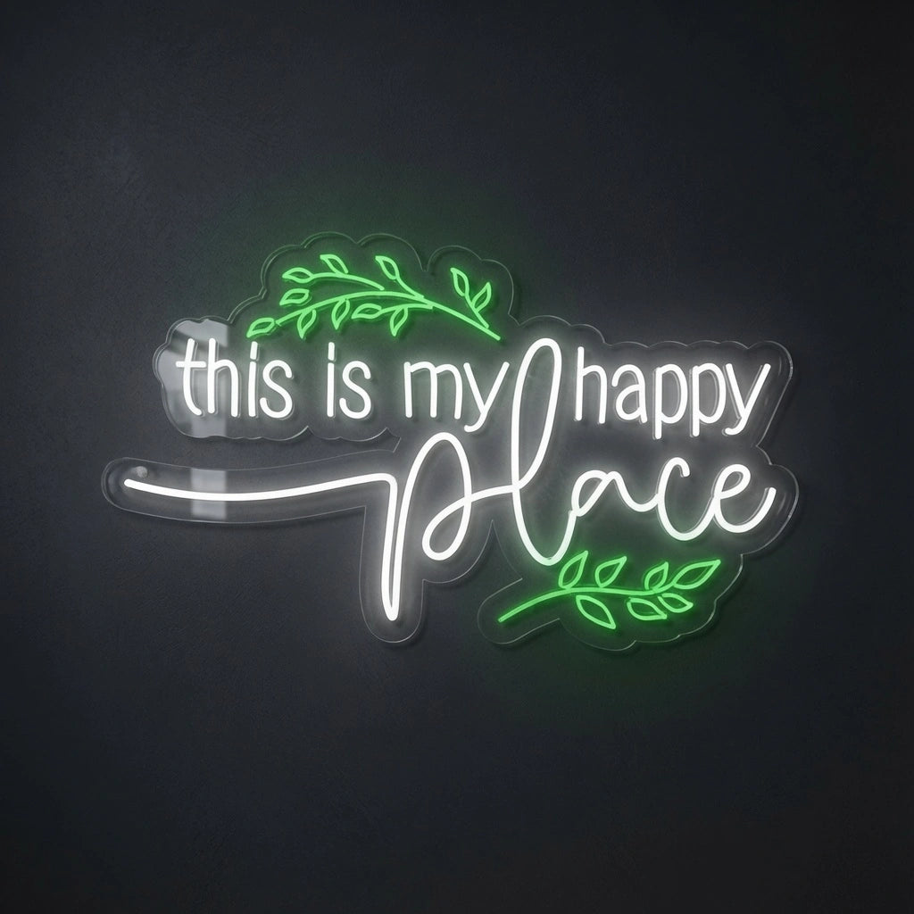 This Is My Happy Place Wall Art LED Neon Sign - 01 Original Product Image