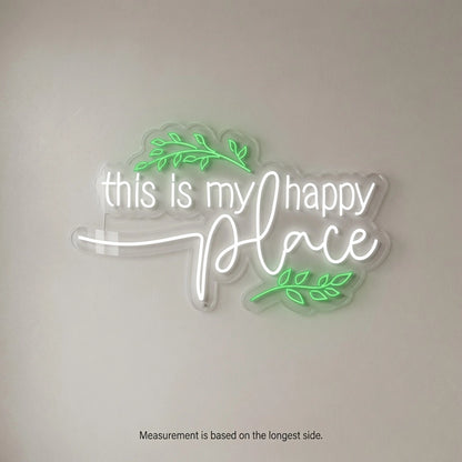 This Is My Happy Place Wall Art LED Neon Sign - 04 Size Image