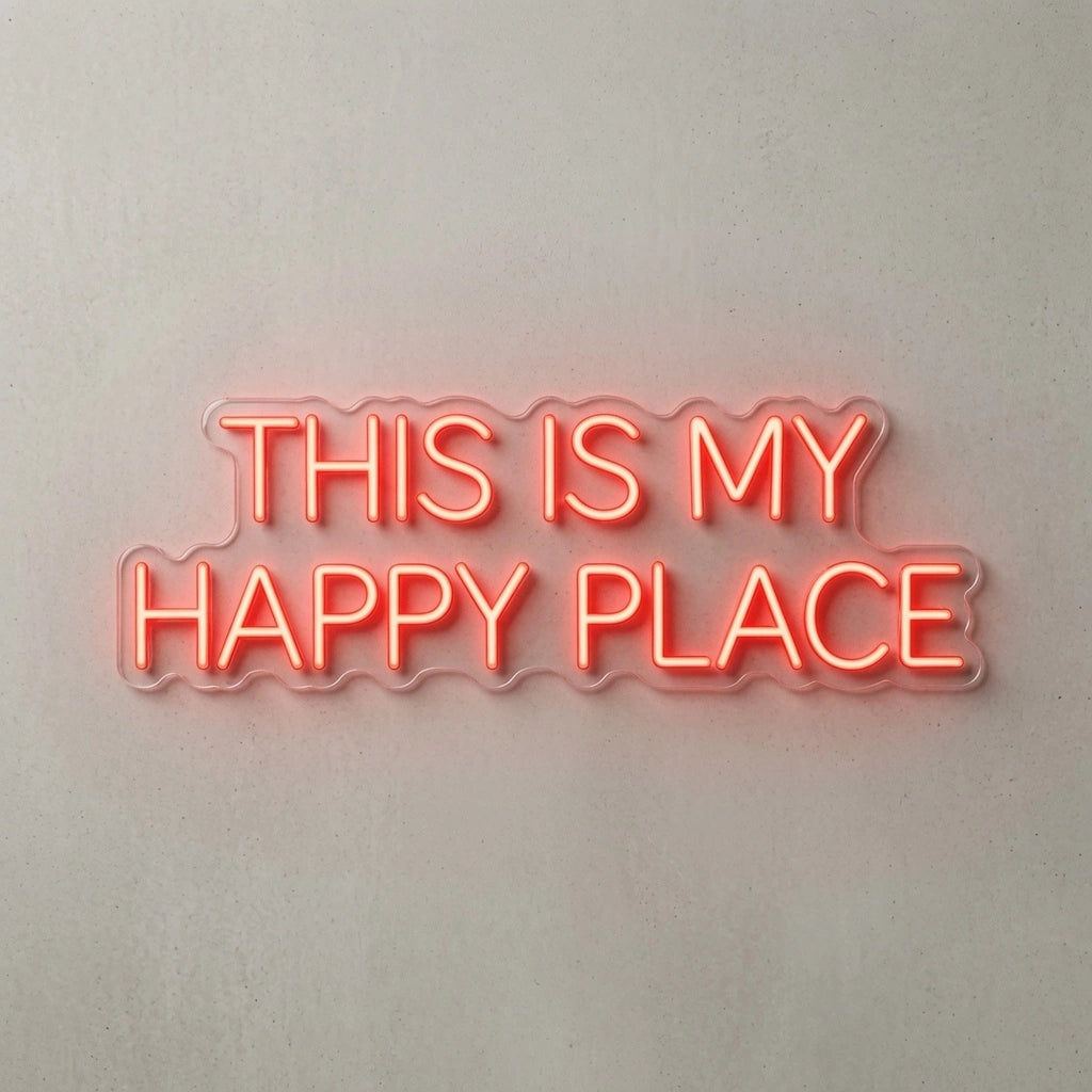 This Is My Happy Place Wall Decor LED Neon Sign - 01 Original Product Image