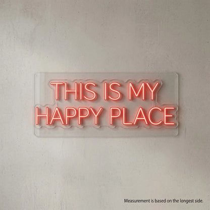 This Is My Happy Place Wall Decor LED Neon Sign - 04 Size Image