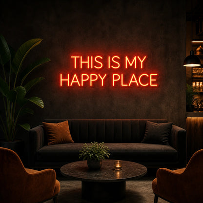 This Is My Happy Place Wall Decor LED Neon Sign Garage Man Cave Neon Sign high-converting product image