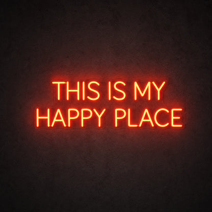 This Is My Happy Place Wall Decor LED Neon Sign Garage Man Cave Neon Sign main product image