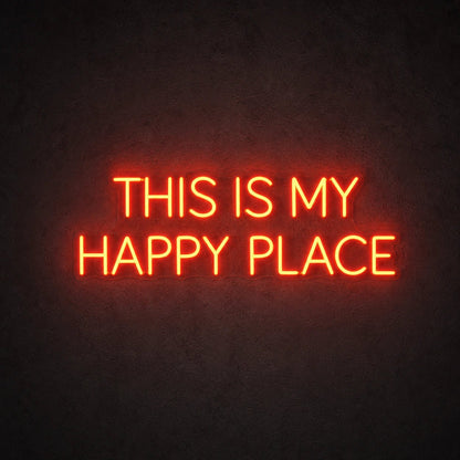 This Is My Happy Place Wall Decor LED Neon Sign Garage Man Cave Neon Sign - Shineneon