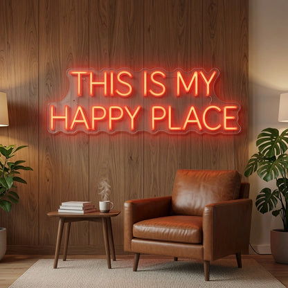 This Is My Happy Place Wall Decor LED Neon Sign Wall Neon Sign - 03 Real Lifestyle Scene