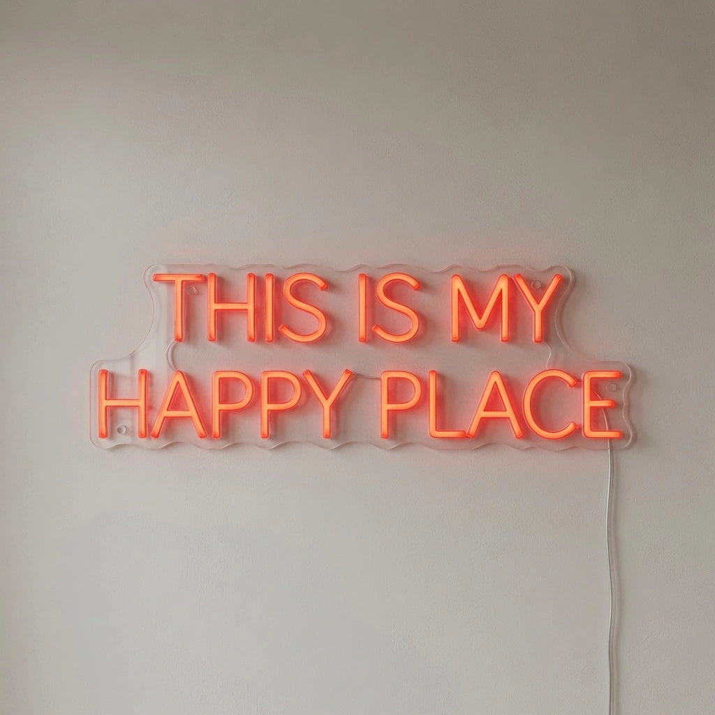 This Is My Happy Place Wall Decor LED Neon Sign Wall Neon Sign - 04 Size Image