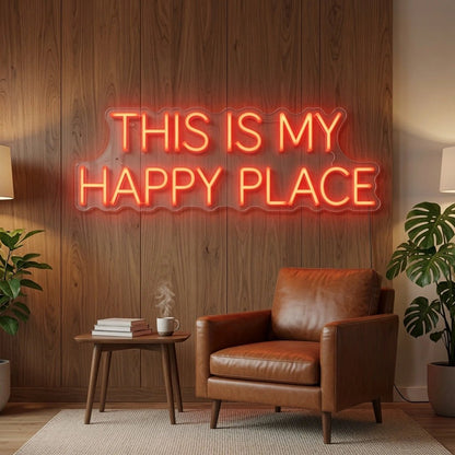 This Is My Happy Place Wall Decor LED Neon Sign Wall Neon Sign - Shineneon