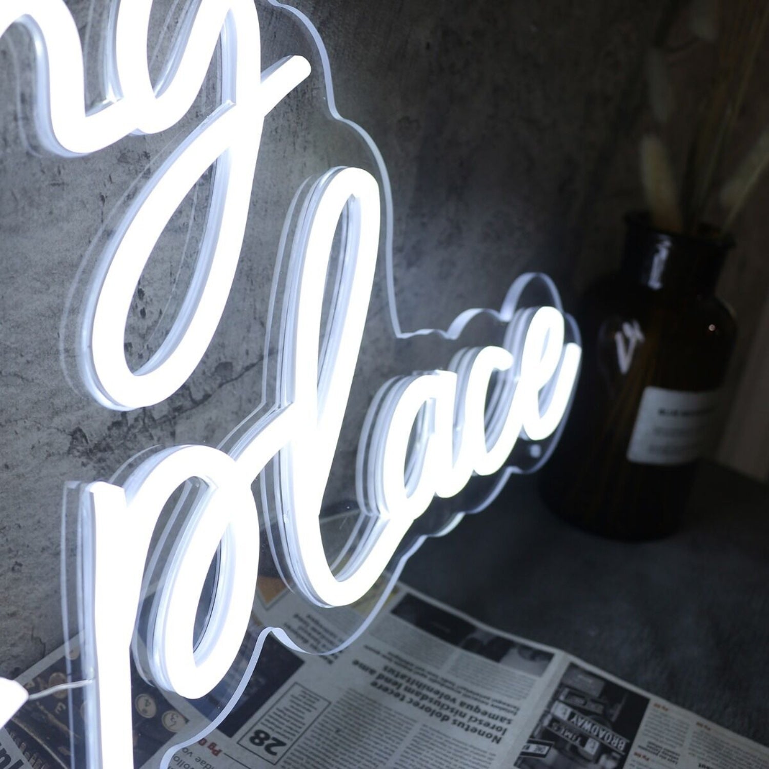 This Is My Happy Place White Custom Led Neon Sign | Shineneon