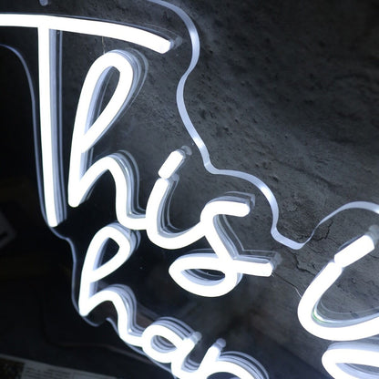 This Is My Happy Place White Custom Led Neon Sign | Shineneon