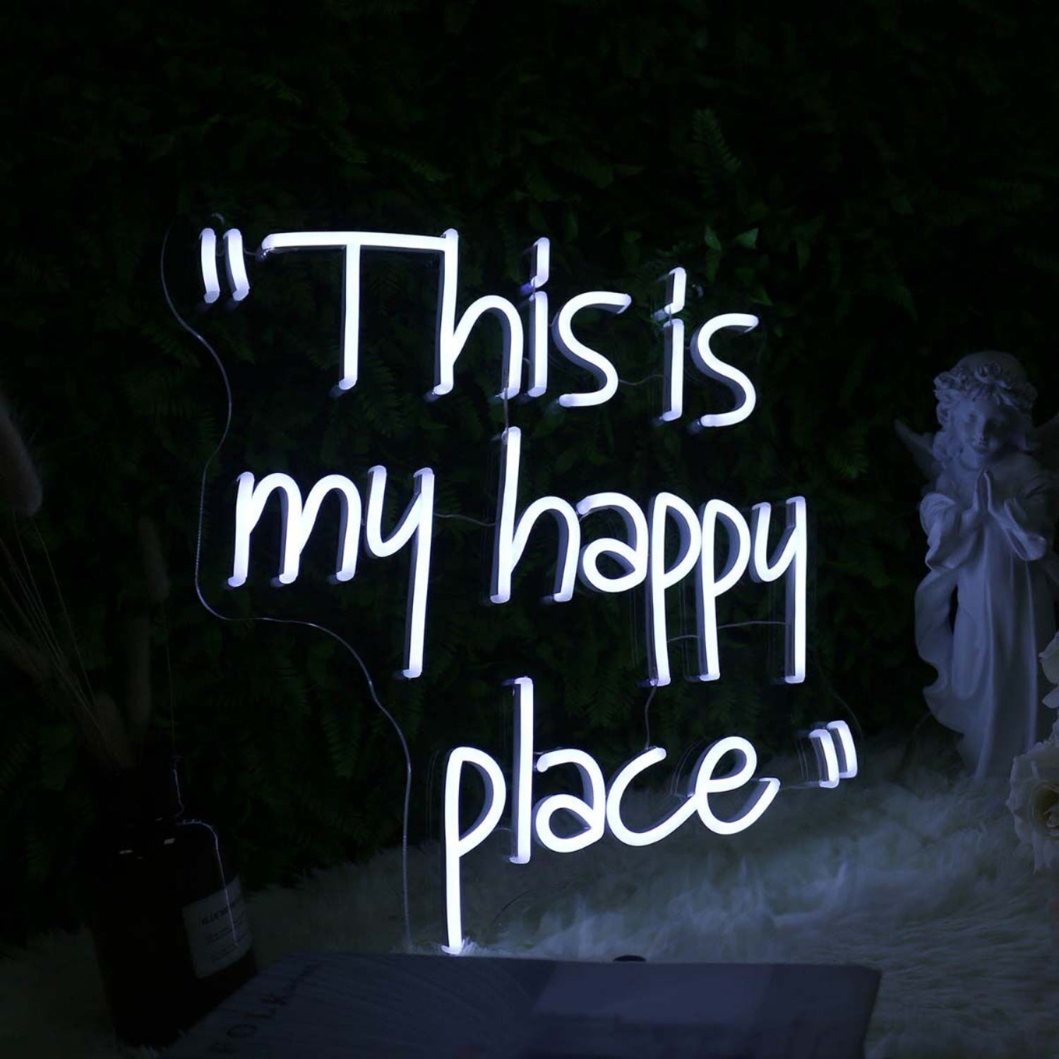 This Is My Happy Place White Led Neon Sign - Shineneon