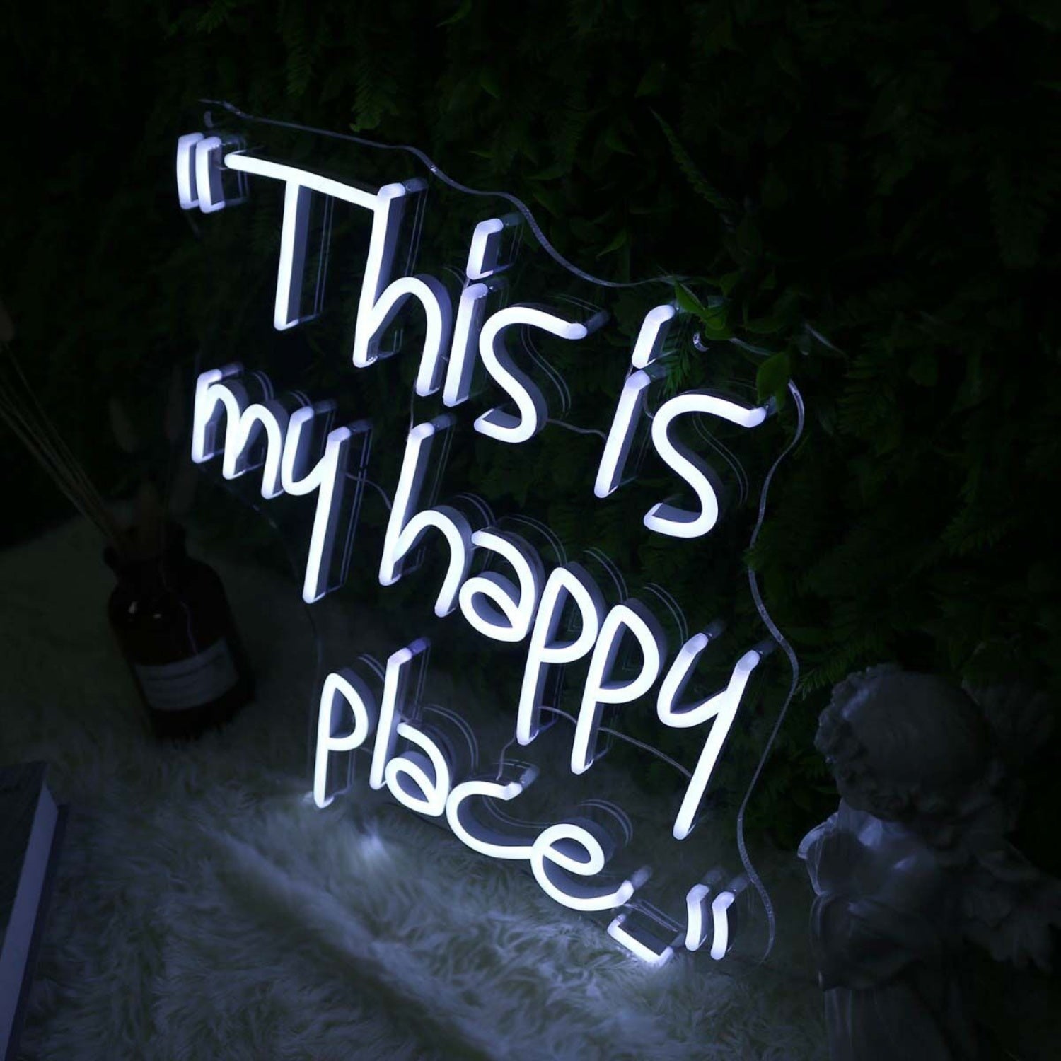 This Is My Happy Place White Led Neon Sign - Shineneon
