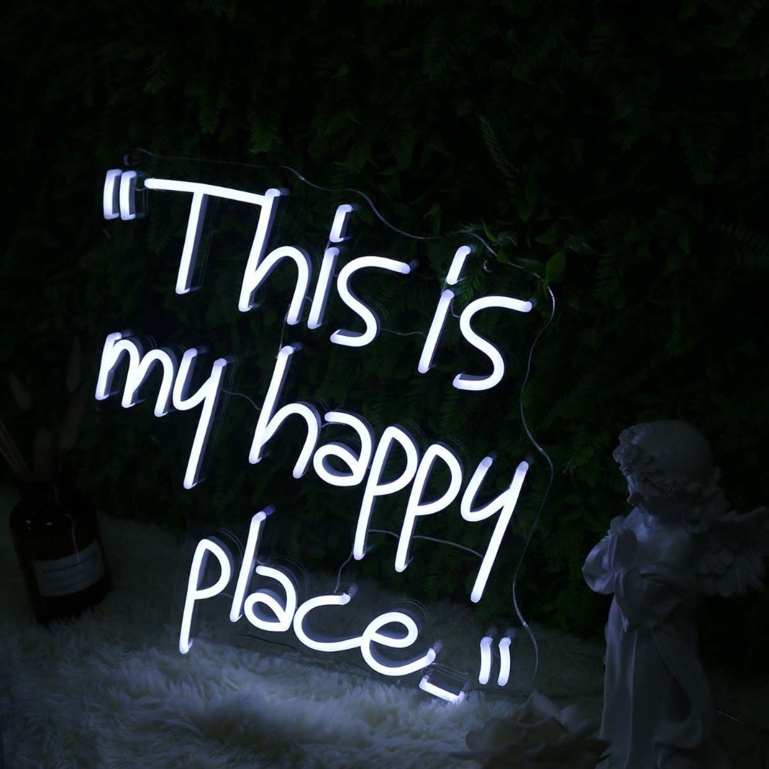 This Is My Happy Place White Led Neon Sign - Shineneon