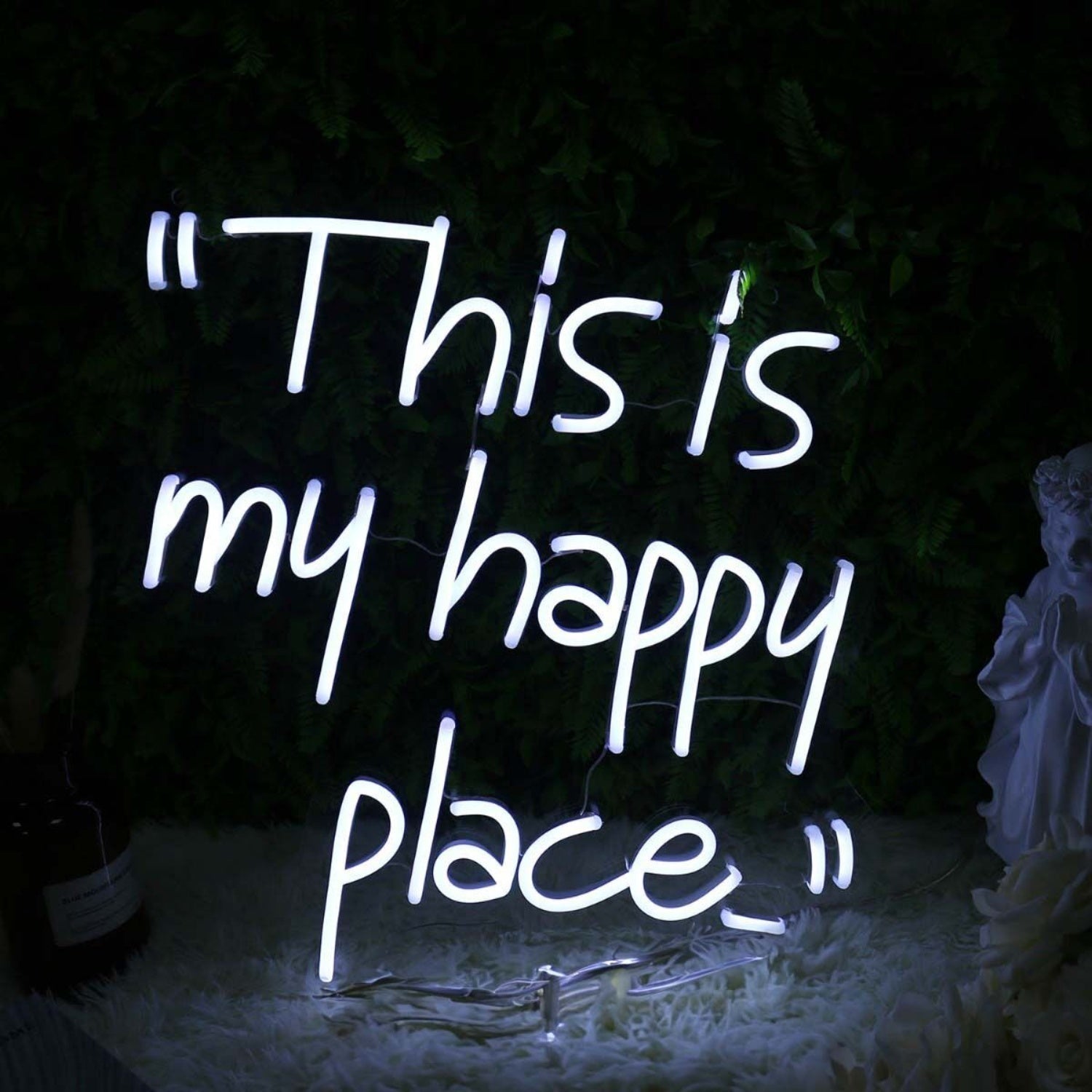 This Is My Happy Place White Led Neon Sign - Shineneon