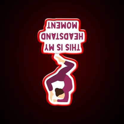 This Is My Headstand Moment Yoga Led Neon Sign For Wellness Space Rgb Color