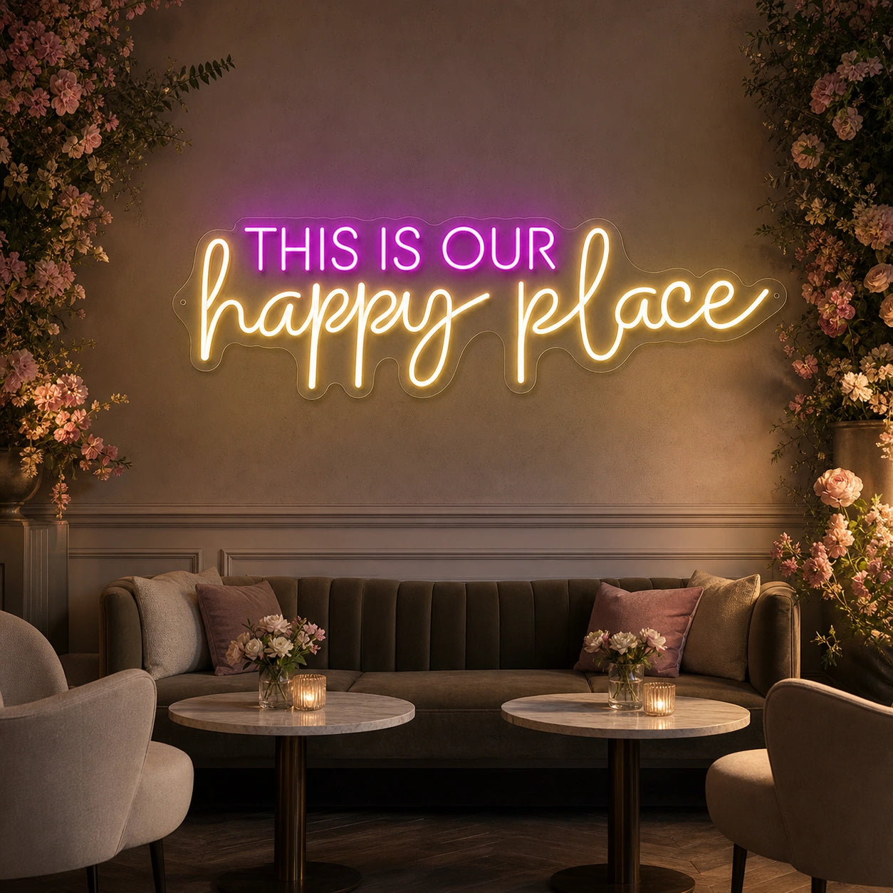 This Is Our Happy Place LED Neon Sign Garage Man Cave Neon Sign high-converting product image