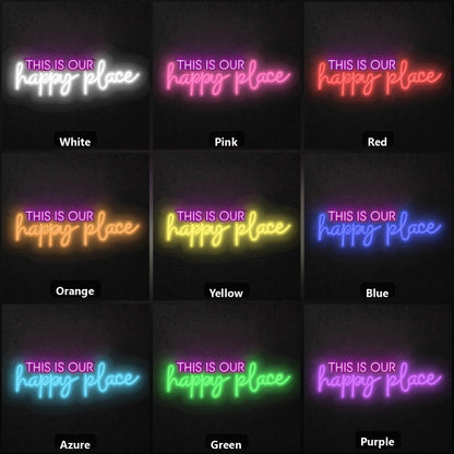 This Is Our Happy Place LED Neon Sign Garage Man Cave Neon Sign - Shineneon