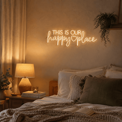 This Is Our Happy Place LED Neon Sign Home Art - Shineneon