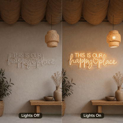 This Is Our Happy Place LED Neon Sign Home Art - Shineneon