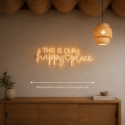 This Is Our Happy Place LED Neon Sign Home Art - Shineneon
