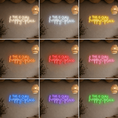 This Is Our Happy Place LED Neon Sign Home Art - Shineneon