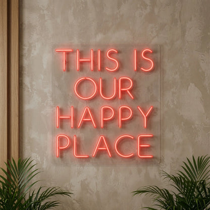 This Is Our Happy Place LED Neon Sign Wall Decor - 01 Original Product Image