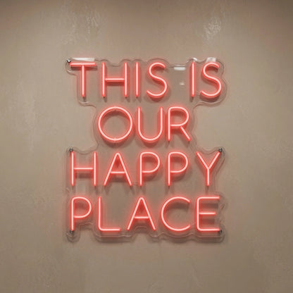 This Is Our Happy Place LED Neon Sign Wall Decor - 04 Size Image