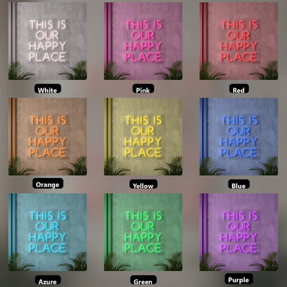 This Is Our Happy Place LED Neon Sign Wall Decor - Shineneon