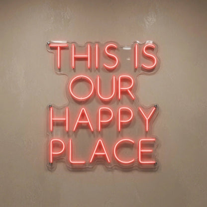 This Is Our Happy Place LED Neon Sign Wall Decor - Shineneon