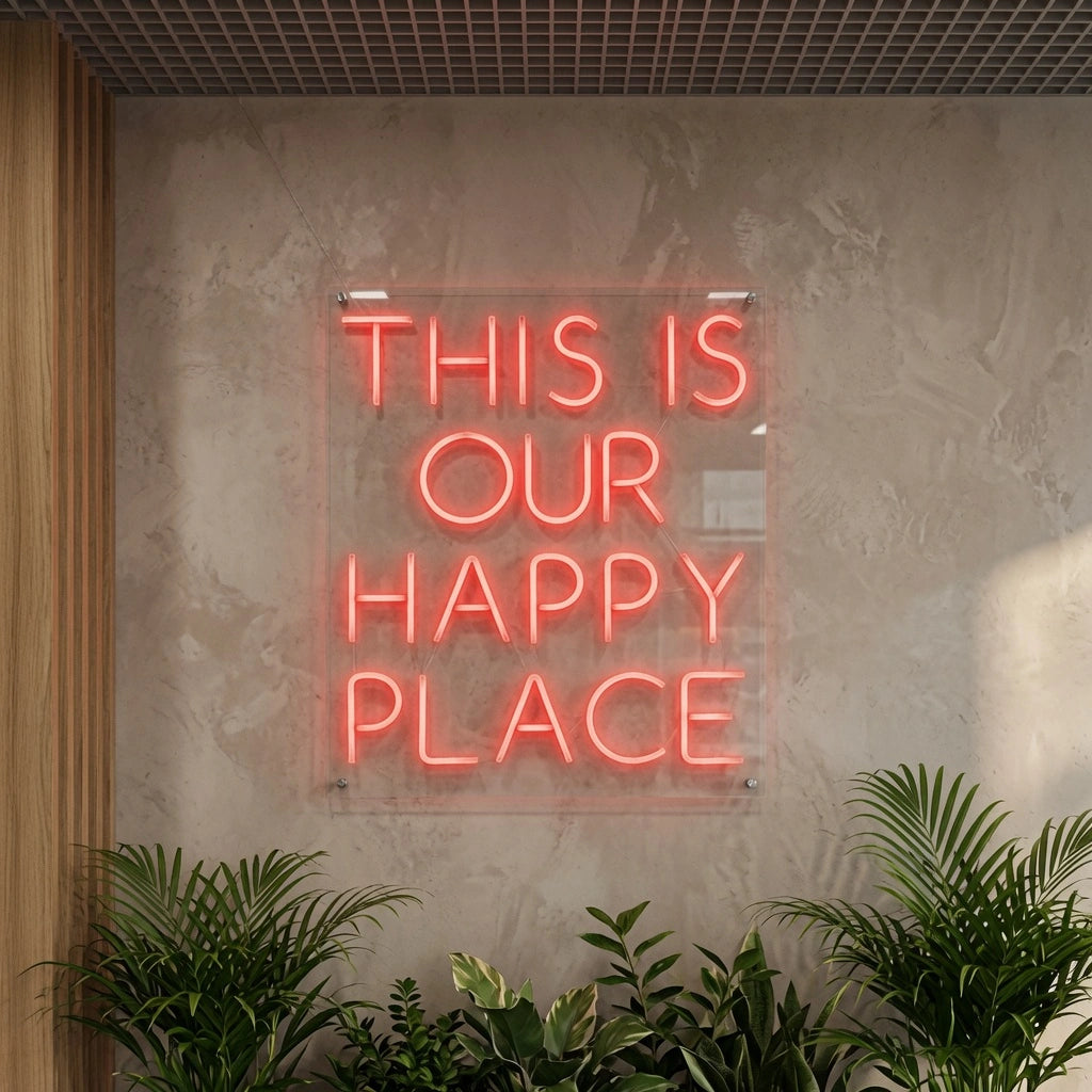 This Is Our Happy Place LED Neon Sign Wall Neon Sign - 01 Original Product Image
